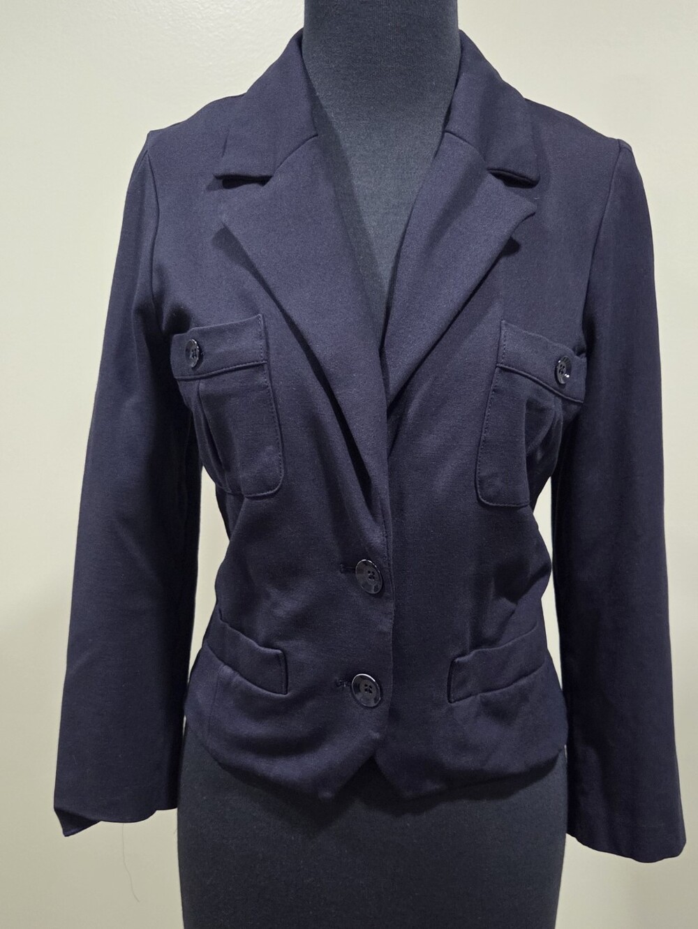 Marc by Marc Jacobs Dark Navy Tailored Button Blazer